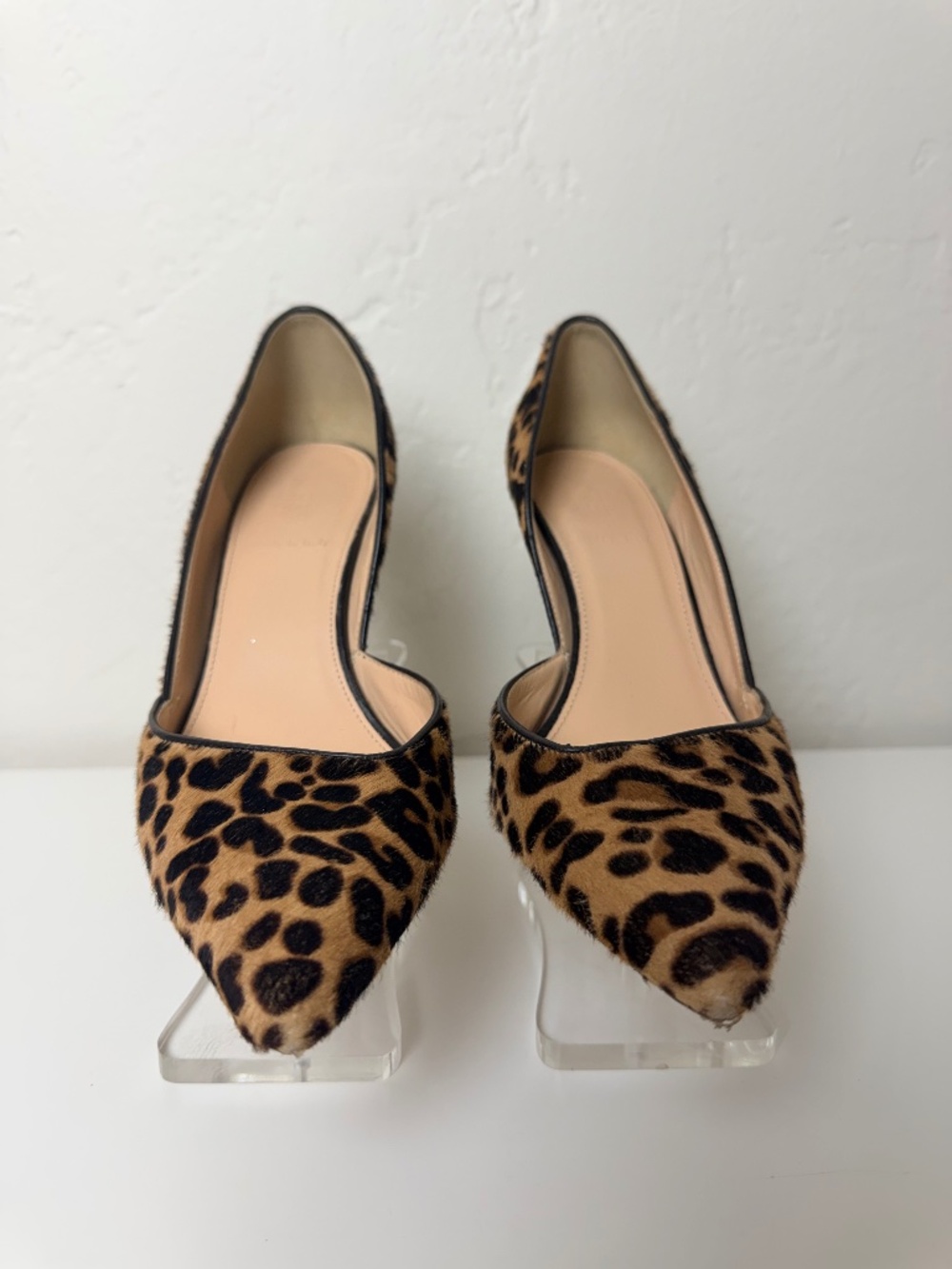 J.Crew Collection Leopard Calf Hair D’Orsay Pumps Italy Pointed Toe 9